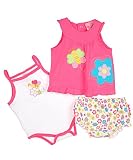 Carter's Watch the Wear Flower Fly 3-Piece Outfit (Sizes 0M - 9M) - pink, 6 - 9 months