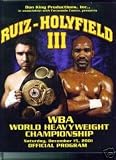 JOHN RUIZ VS EVANDER HOLYFIELD 3 OFFICIAL BOXING PROGRAM (BOXING)