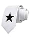 TooLoud Black Star Printed White Neck Tie