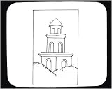 Decorated Mouse Pad with "black and white", Caribbean, tall, structure, tower, Cuba, building