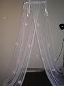 White with Daisies NEW BED Canopy Mosquito NET Crib Twin