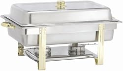 Adcraft Full Chafer 8-QT SS Gold GRV-8