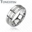 Tungsten Carbide Ring with Matte Finish Center
