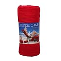 Beach Lounge Chair Cover Includes Terry Inflatable Pillow Cover Converts to a Beach Tote- Red