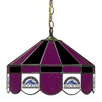 Colorado Rockies Stained Glass Pub Light Style: Swag