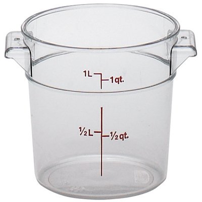 Camware Round Food Storage Containers 1 Quart (RFSCW1) Category: Round Storage Containers and Lids