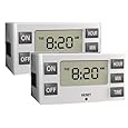 Stanley 38425 TimerMax Digislim Daily Digital Indoor Lamp Timer, White, 2-Pack