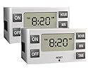 Stanley 38425 TimerMax Digislim Daily Digital Indoor Lamp Timer, White, 2-Pack