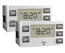 Stanley 38425 TimerMax Digislim Daily Digital Indoor Lamp Timer,  White, 2-Pack
