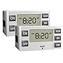 Stanley 38425 TimerMax Digislim Daily Digital Indoor Lamp Timer, White, 2-Pack