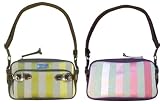 Longchamp Green Pink Multicolored Striped Shoulder Bag 2735-080