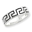 Sterling Silver Antiqued Greek Key Ring