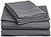 SRP Linen 500-Thread-Count Egyptian Cotton Super Soft Extra Deep Pocket Fitted Sheet/Bottom Sheet King/Eastern King Solid Elephant Gray Fit Up to 21