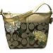 Coach Signature Stripe Floral Shoulder Bag 12200