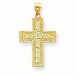14k Greek Filigree Cross Pendant