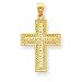 14k Greek Filigree Cross Pendant