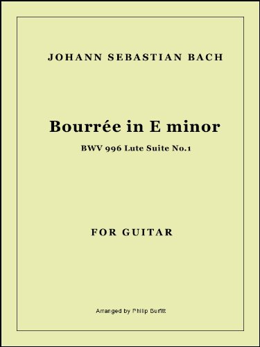 Bourrée in E minor, Lute Suite No.1, BWV 996 ( Guitar Sheet Music )