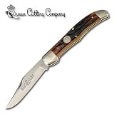 Queen Hunter Folding Knife w/ Stag Bone Handle