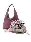 K1AL&D1 Florida Chinille'07 of Katty TESAGE tote bags, Heart Lining, comes with Purse Insert (Drawstring Organizer), Upholstery Cotton Chenille, Hobo Style