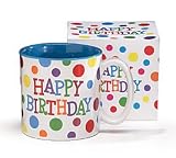 Multi-Color Polka Dot "Happy Birthday" Coffee Gift Mug