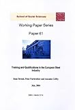 Training and qualifications in the European steel industry