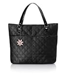 Black Quilted Nylon Tote By Mary Kay