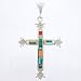 Ray Tracey Inlaid Cross in Sterling Silver, #8616
