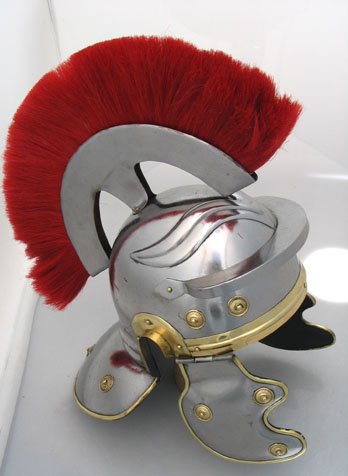 Roman Centurion officers Helmet with red plume
