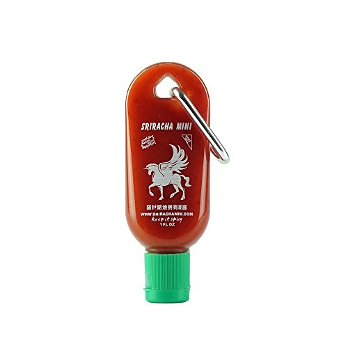 Sriracha Mini Hot Sauce Keychain Bottle Combo Pack 1.69oz + 1oz