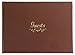 Leather Guest Book, Bordeaux, Hard Cover, Gold Edge Sheets