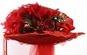 Gorgeous Red and Gold Victorian Touring Hat