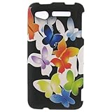 Hard Snap-on Shield RUBBERIZED With COLORED BUTTERLY Design Faceplate Cover ....