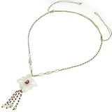 Handmade Green Jadeite Jade Beaded & Knotted Flower Necklace
