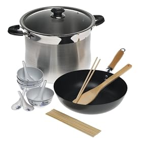 Prime Pacific 18 10 Stainless Steel 20 Quart Stockpot with Bonus 16 Piece Non Stick 12... by Woks