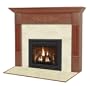 Viceroy R Flush Fireplace Mantel in Dark Traditional Mahogany
