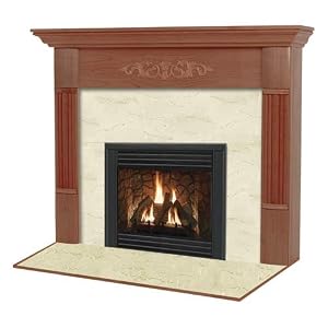 Viceroy R Flush Fireplace Mantel in Medium English Chestnut