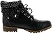 REFRESH WYNNE-01 Women's combat style lace up ankle bootie,6 B(M) US,Black