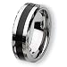 Tungsten Carbide Ring with Black Enamel (8.0 mm) - Sizes 7-13