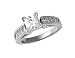 14K White Gold Ring with 10 Princess cut diamond semi-mount (center stone not included)