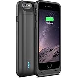 iPhone 6 Battery Case - UNU DX Protective iPhone 6 Charging Case (4.7 Inches) MFI Certified 3000mAh Portable Charger for iPhone 6 - Matte Black