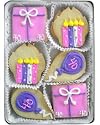 Beautiful Sweets Birthday Year Pastel Organic Cookies, 12 Cookies
