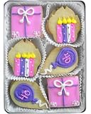Beautiful Cookies Organic Birthday Year Pastel Organic Cookies Cookies, 24 Cookies