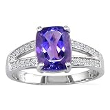 14k White Gold Amethyst Ring