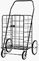 Jumbo Folding Shopping Cart - Chrome (Chrome Cart) (41.75"h x 24"w x 21"d (cart size))
