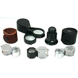 5 10x 20x Jeweler Eye Loupes Folding Magnifier Gem Tool