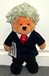 Rare Disney Winnie the Pooh Music Teacher Musician Music Composer 9" Plush Bean Bag Doll MINT with Tags