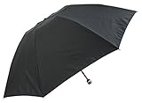 ビッグなミニ傘! 【無償修理対象】 耐久撥水生地(日本加工)使用 無地 3段式 折りたたみ ミニ傘 65cm (黒)