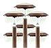 Deluxe copper solar power garden lights 6 pack