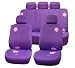 FH-FB053115 Floral Embroidery Design Car Seat Covers Purple... FH-FB053115 Floral Embroidery Design Car Seat Covers Purple...