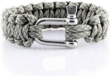 1Pc Retail 550 Paracord Bracelet Paracord Stainless Steel Buckle Bracelet Outdoor Camping Survival Kits Bangle - Digital Camouflage